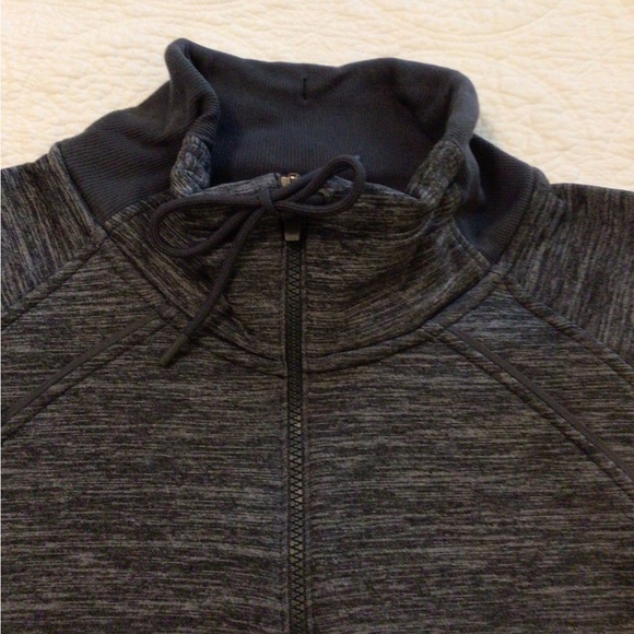 Athleta Polartec Powerstretch Quarter-zip Sweatshirt, charcoal, XL - Picture 5 of 11
